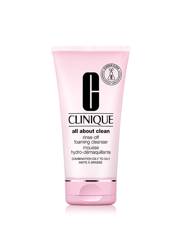 Rinse-Off Foaming Cleanser, 輕盈柔滑慕絲泡泡，溫和高效，即時卸除持久妝容及防曬。