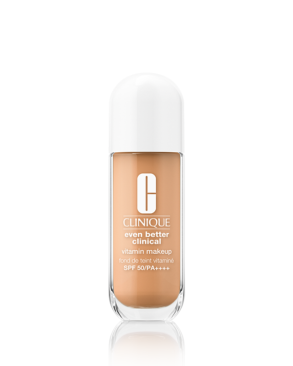 Even Better Clinical™ Vitamin Makeup Foundation SPF 50, 不含油份的 SPF 粉底液提供輕盈的遮瑕效果與亮麗的妝效,讓肌膚呈現自然、健康的光澤,是最佳的輕盈粉底液。