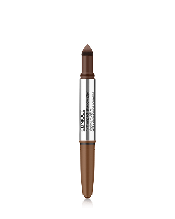 High Impact™ Shadow Play Shadow + Definer, 一款雙頭眼影,結合了兩種互補的色調和質地。一邊是綿密柔滑的蠟筆質地,能夠輕鬆地塗抹在眼皮上,可逐漸混合打造完美的眼影底色,呈現出絲緞的光澤。另一邊是豐富柔軟的粉末質地,能夠輪廓定義眼部輪廓,並通過濃縮的粉末色素為眼睛增添立體感,打造出多種完美的妝效。內置的海綿眼影棒能夠精確勾畫眼線,定義眼部輪廓,並瞬間營造出高度吸引力的妝容。現在,你可以在一款產品中獲得持久的色調、質地和妝效組合,以及你渴望的簡單易用的應用方式。